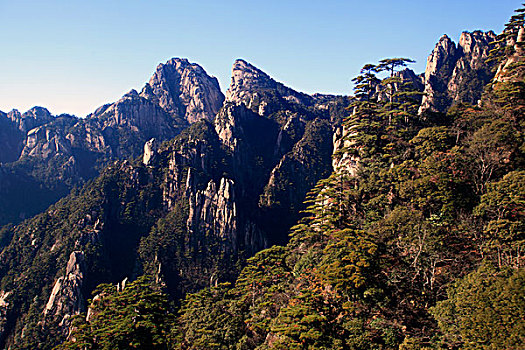 山峦,山顶,远景