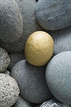 金色,石头,灰色,砾石
