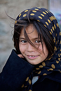 阿富汗,女孩,露营,人,近郊,城市,赫拉特,许多人,遥远,安静,寻找,蔽护,逃离,贫穷