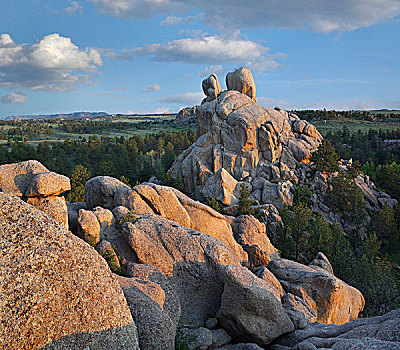 石头,地层出露,州立公园,怀俄明