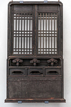 明代木雕窗套,安徽博物院馆藏