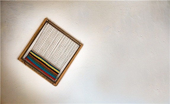 织布机,白色背景,墙壁