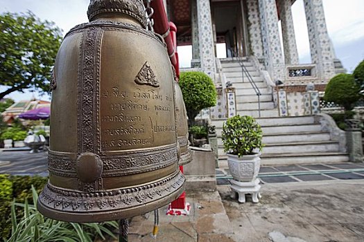 祈祷,钟,郑王庙,庙宇,曼谷,泰国