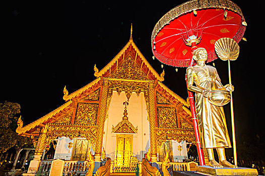 泰国,清迈,寺院,唱