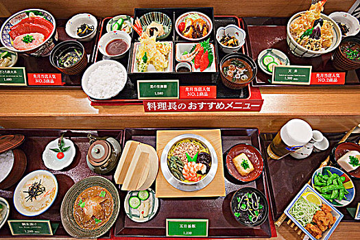 塑料制品,食物,盘子,橱窗,日本,餐馆,东京都,关东地区,本州