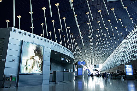 上海浦东国际机场候机大厅