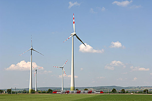 风电站,靠近,下奥地利州,奥地利,欧洲