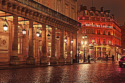 法国,巴黎,冬天,地点,卢浮宫