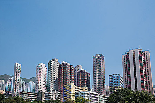 香港九龙黄大仙祠的民居建筑