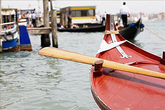 特写,桨,小船,威尼斯,威尼托,意大利