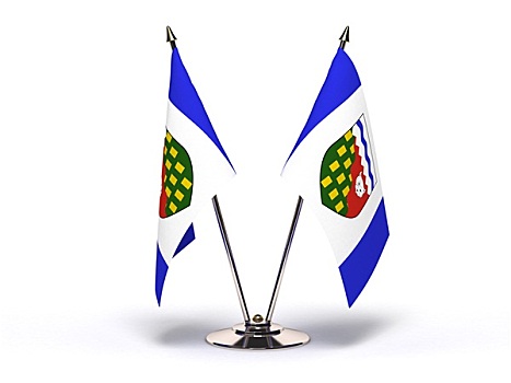 微型,旗帜,加拿大西北地区