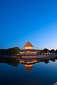 北京故宫博物院角楼夜景