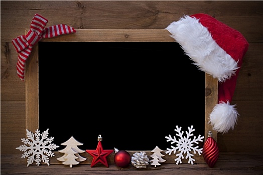 圣诞节,黑板,圣诞帽,留白,红色,环
