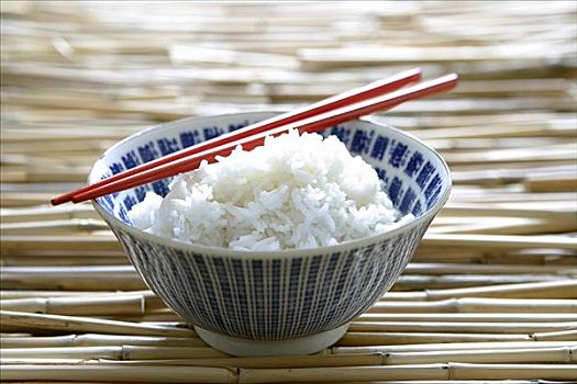 米饭,亚洲,碗,筷子