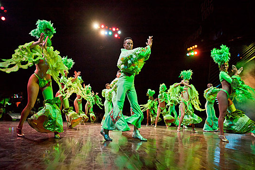 舞者,著名,夜总会,哈瓦那,古巴,中美洲