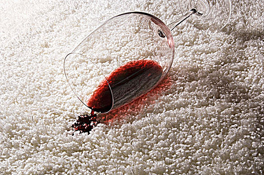 红酒杯,溢出,清洁,白色,地毯