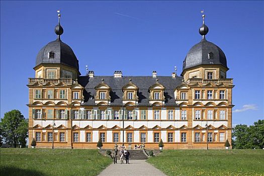 城堡,宫殿,靠近,班贝格,上弗兰科尼亚,巴伐利亚,德国,欧洲