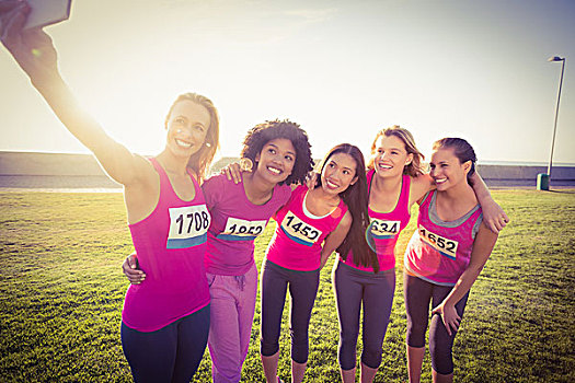 跑步,支持,乳腺癌,马拉松