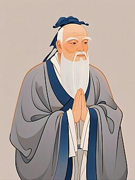 儒家先賢孔子畫像