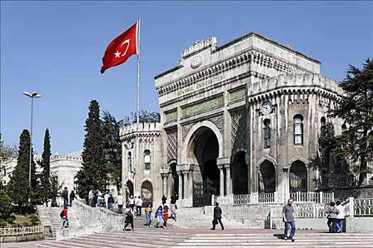 大门,入口,大学,摩尔风格,风格,伊斯坦布尔,土耳其