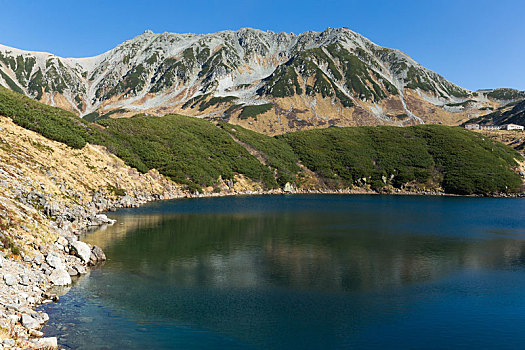 水塘,山脉,富山