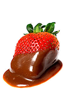 草莓,蘸,巧克力酱