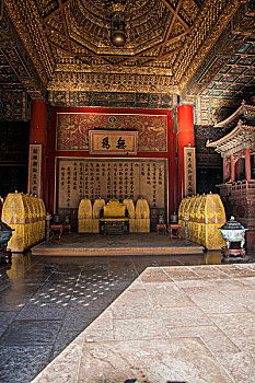 北京故宫博物院宫殿内设置