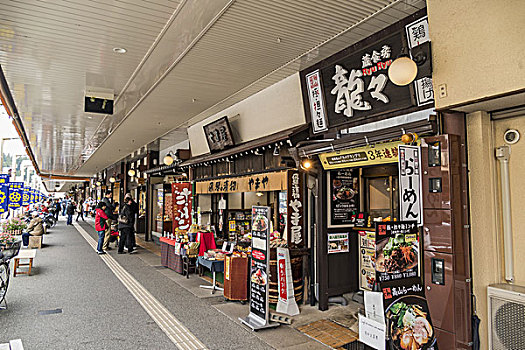 购物区,高山,城市,岐阜,日本