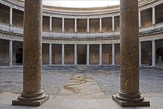 文艺复兴,查尔斯五世宫,阿尔罕布拉,格拉纳达,安达卢西亚,西班牙