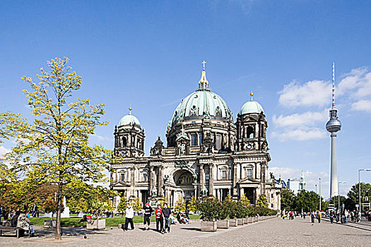 柏林大教堂,电视塔,柏林,德国