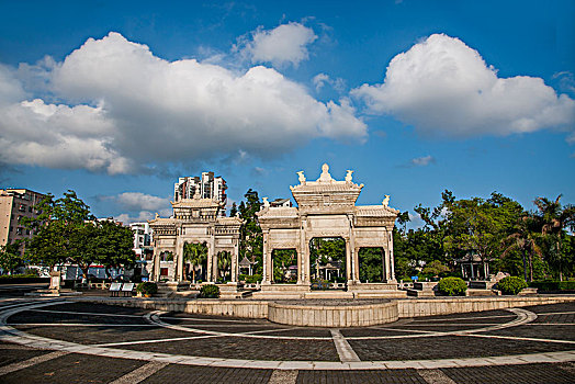 广东珠海梅溪牌坊景区牌坊群