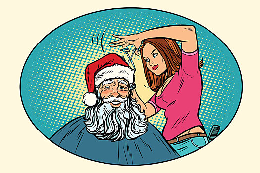 圣诞老人,理发师