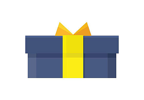 礼盒,矢量,象征,风格,设计,包装,蓝色,纸,黄色,丝带,礼物,插画,假日,惊讶,标识,白色背景,背景