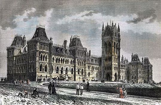 国会大厦,渥太华,加拿大,19世纪