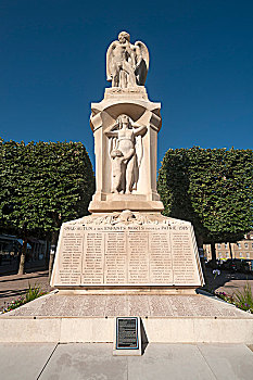 战争纪念碑,纪念,军人,第一,第二次世界大战,欧丹,法国,欧洲