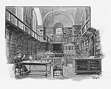 图书馆,1891年,艺术家