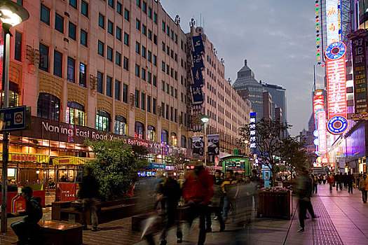 上海南京路步行街景观