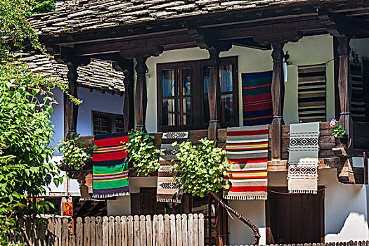 保加利亚,中心,山,乡村,传统,房子