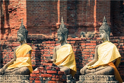 佛像,大城府,泰国