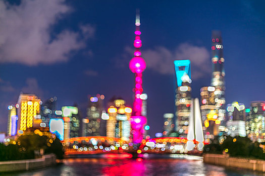 上海,城市,模糊,朦胧背景