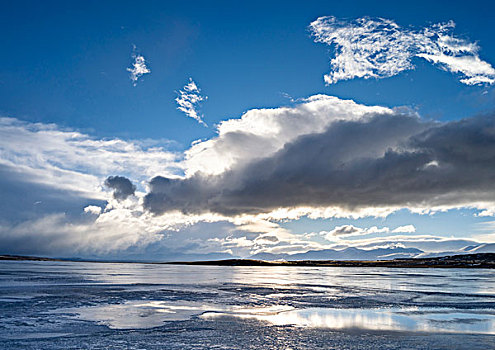 风景,区域,冬天,欧洲,冰岛,大幅,尺寸