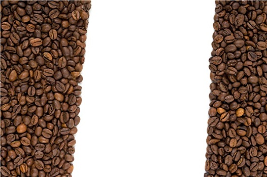 咖啡豆,白色背景
