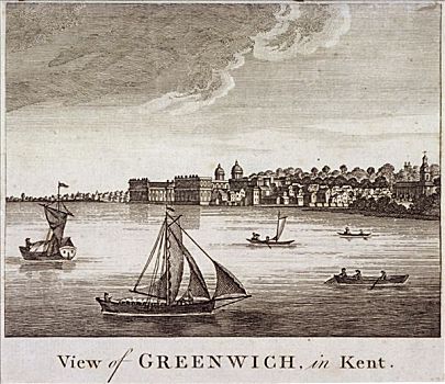 格林威治,船,泰晤士河,伦敦,1780年,艺术家