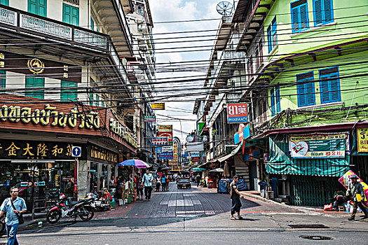 街道,唐人街,曼谷,泰国,亚洲