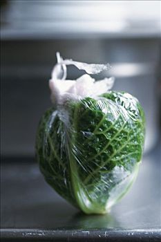 卷心菜,卷起,塑料袋