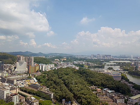 广东省惠州市惠城区市区城市建筑航拍风光