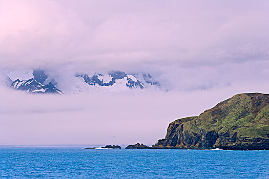 风景,雪,山,南极