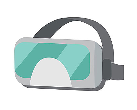 眼镜,虚拟现实,头盔,隔绝,风格,白色背景,电脑游戏,训练,矢量