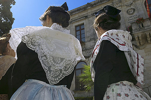 传统服装,阿尔勒,普罗旺斯,法国