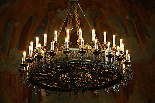 俄罗斯,大教堂,室内照明